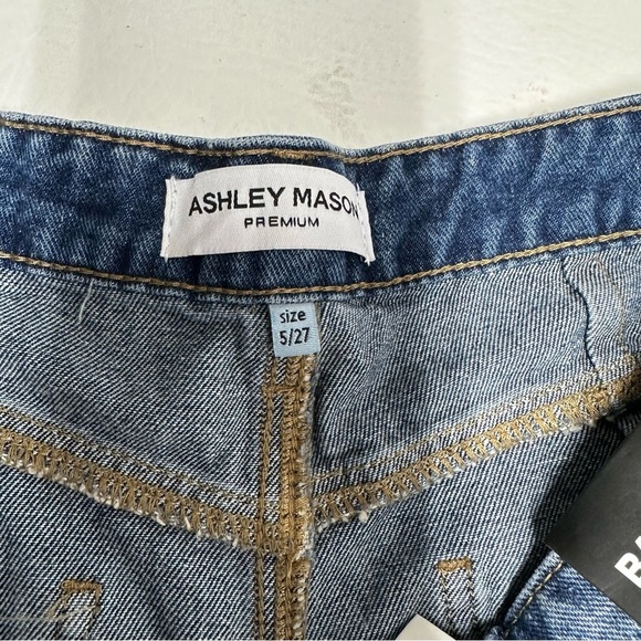 Ashley Mason barrel Women's Blue Jeans size 5/27 nwt - Picture 6 of 9